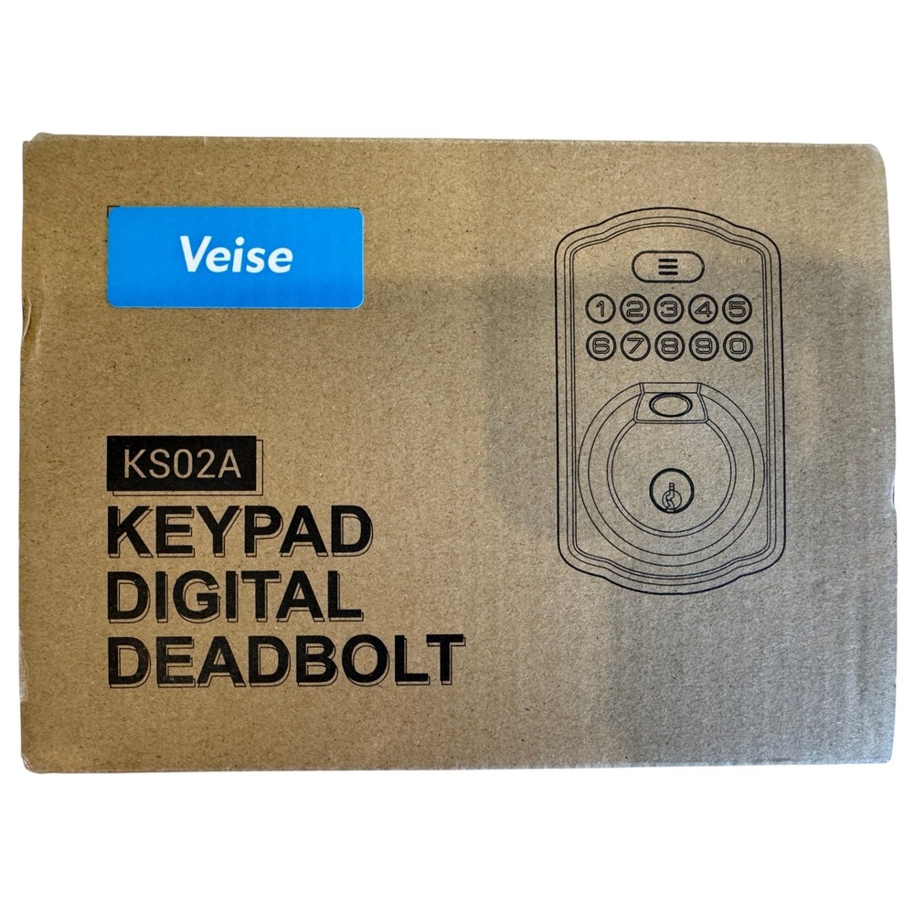 Veise KS02A Keypad Digital Deadbolt Fingerprint Electronic Lock Satin Nickel